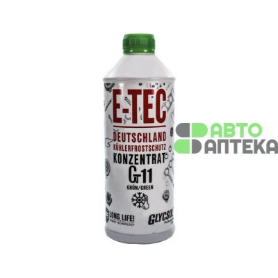 Антифриз E-TEC Glycsol G11 концентрат -80°C зелёный 1,5л