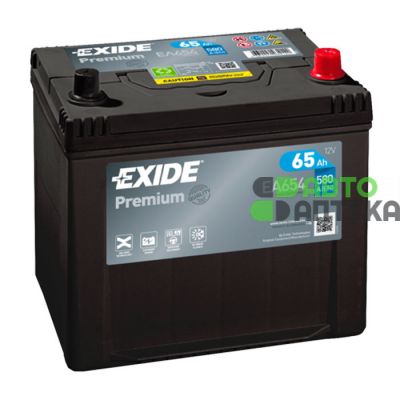 Автомобильный аккумулятор EXIDE Premium 6СТ-65Ah АзЕ ASIA 580A (EN) EA654