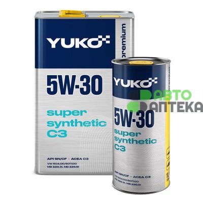 Автомобильное моторное масло YUKO SUPER SYNTHETIC 5W-30 5л (4л+1л)