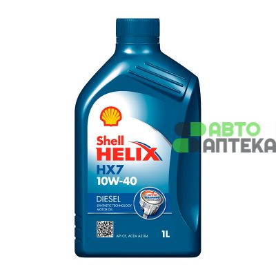 Автомобильное моторное масло Shell Helix Diesel HX7 10W-40 1л