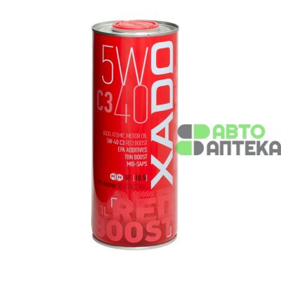 Автомобильное моторное масло XADO Red Boost 5W-40 C3 1л