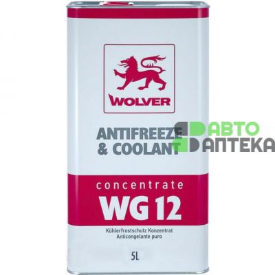 Антифриз WOLVER ANTIFREEZE & COOLANT CONCENTRATE WG12+ червоний 5л