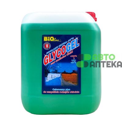 Антифриз BioLine Poland Glycogel G11 ready-mix -37°C зеленый 10л 173227