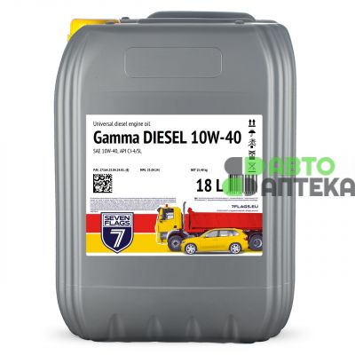 Автомобильное моторное масло 7FLAGS Gamma DIESEL 10W-40 18л