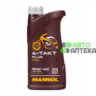 Моторное масло MANNOL 4T PLUS 10W40 1л MN7202-1