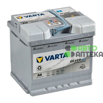 Автомобильный аккумулятор Varta Silver Dynamic  А9 AGM 6СТ- 50Ah АзЕ 540А (EN) 550901054