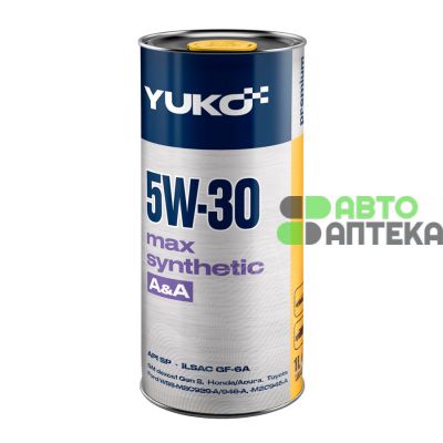 Автомобильное моторное масло YUKO MAX SYNTHETIC 5W-30 1л