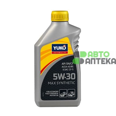 Автомобільна моторна олива YUKO MAX SYNTHETIC 5W-30 1л