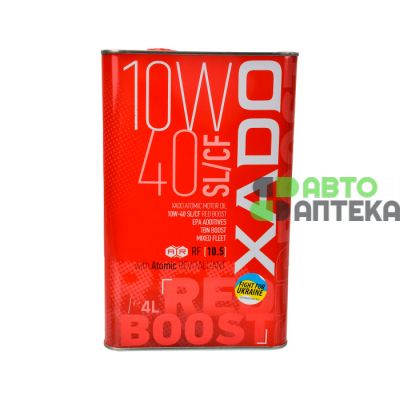 Автомобильное моторное масло XADO Atomic Oil 10W-40 Red Boost 4л