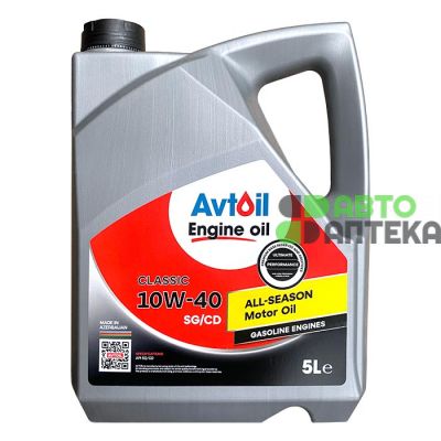 Автомобільна моторна олива AVTOIL Engine oil 10W40 5л