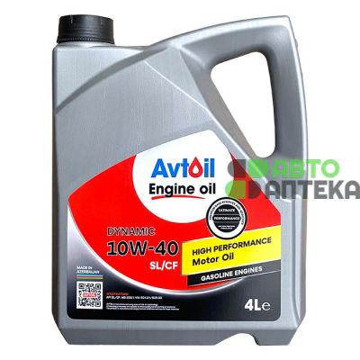 Автомобільна моторна олива AVTOIL Engine oil 10W40 4л