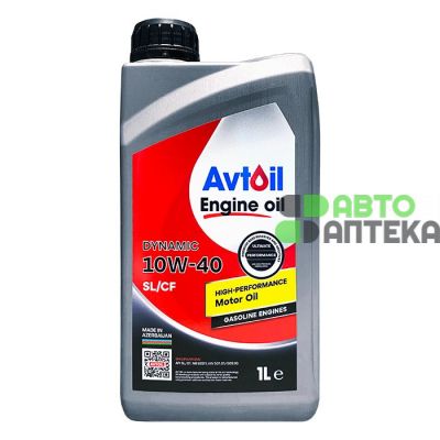 Автомобильное моторное масло AVTOIL Engine oil DYNAMIC 10W40 1л  