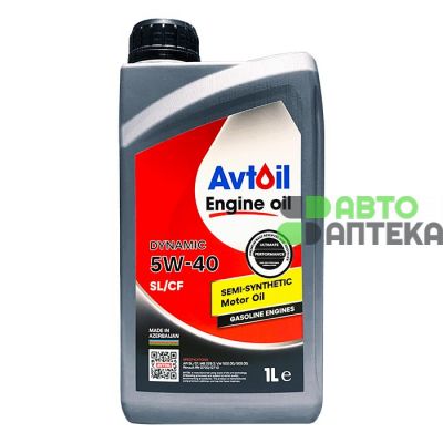 Автомобильное моторное масло AVTOIL Engine oil DYNAMIC 5W40 1л