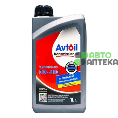 Масло трансмиссионное AVTOIL TRANSFLUID ATF DX-IIIH красное 1л