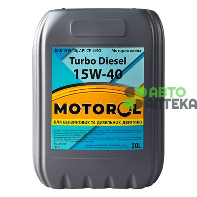 Автомобільна моторна олива  MOTOR OIL Turbo Diesel 15W-40  20л