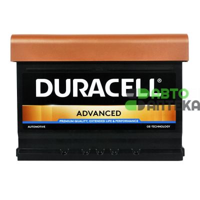 Автомобільний акумулятор DURACELL Advanced 6СТ-60Ah АзЕ 540A 013560090801