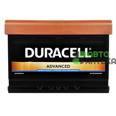 Автомобільний акумулятор DURACELL Advanced 6СТ-74Ah АзЕ 680A 13574120801