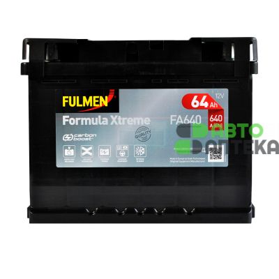 Автомобильный аккумулятор FULMEN (FA640) Formula Xtreme 6СТ-64Ah АзЕ 640A FA640