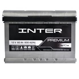 Автомобильный аккумулятор INTER Premium  6СТ-60Ah АзЕ 600A 4820219073680