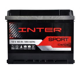 Автомобільний акумулятор INTER Sport 6СТ-60Ah АзЕ 580A 4820219073918