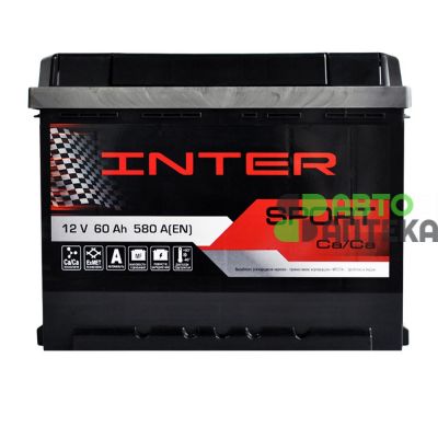 Автомобильный аккумулятор INTER Sport  6СТ-60Ah АзЕ 580A 4820219073918
