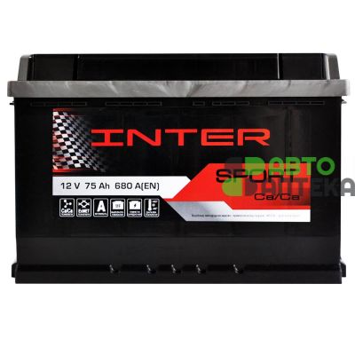 Автомобільний акумулятор INTER Sport 6СТ-75Ah АзЕ 680A 4820219073932