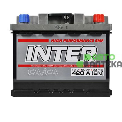 Автомобільний акумулятор INTER high performance 6СТ-50Ah АзЕ 420A inter11