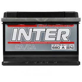 Автомобільний акумулятор INTER high performance 6СТ-75Ah АзЕ 680A inter2