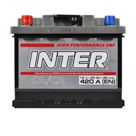 Автомобільний акумулятор INTER high performance 6СТ-50Ah Аз 420A inter21