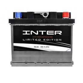 Автомобильный аккумулятор INTER limited edition 6СТ-50Ah АзЕ 480A inter23