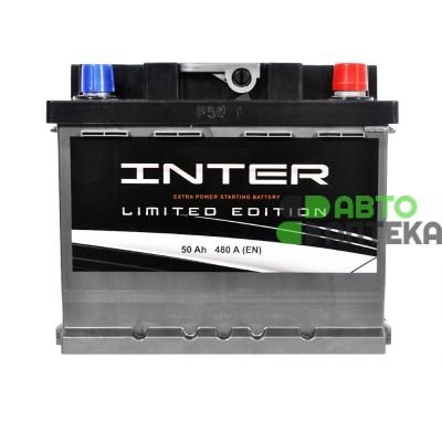 Автомобильный аккумулятор INTER limited edition 6СТ-50Ah АзЕ 480A inter23