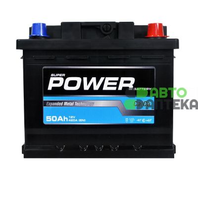 Автомобільний акумулятор POWER MF Black 6СТ-50Аh АзЕ 420A 5402019