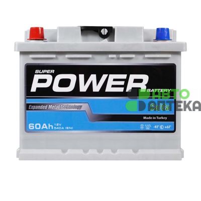Автомобільний акумулятор POWER MF Silver 6СТ-60Аh Аз 540A pwr002