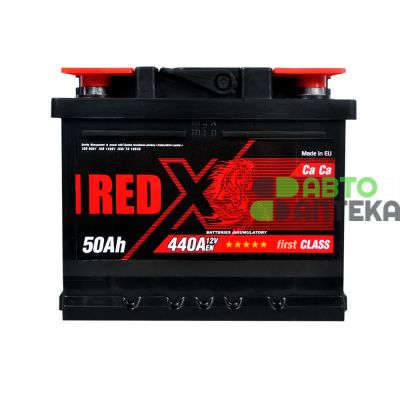Автомобильный аккумулятор RED X 6СТ-50Ah АзЕ 440A 545 88rx