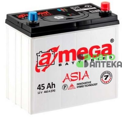 Автомобильный аккумулятор A-Mega Premium 6СТ-45Ah АзЕ ASIA 460A (EN) ТК