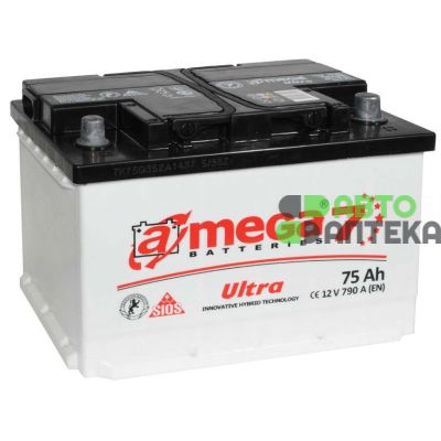 Автомобильный аккумулятор A-Mega Ultra 6СТ-75Ah АзЕ 790A (EN)