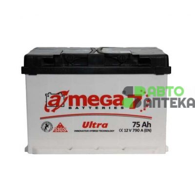 Автомобильный аккумулятор A-Mega Ultra 6СТ-75Ah Аз 790A (EN)