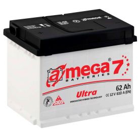 Автомобильный аккумулятор A-Mega Ultra 6СТ-62Ah Аз 610A (EN) 2017