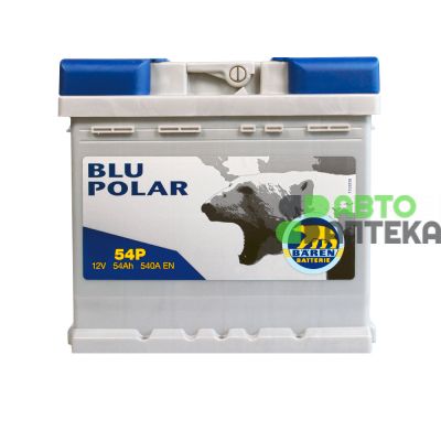 Автомобильный аккумулятор BAREN Blu polar 6СТ-54Аh АзЕ 540А 7905619