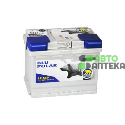 Автомобильный аккумулятор BAREN Blu polar (L2) 64Аh 610А R+