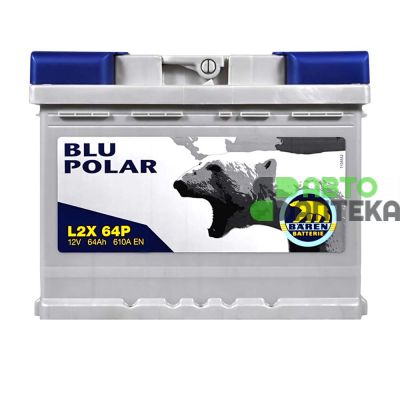 Автомобильный аккумулятор BAREN Blu polar (L2) 64Аh 610А L+