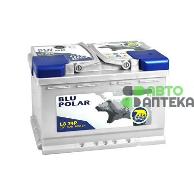 Автомобільний акумулятор BAREN Blu polar (L3) 74Аh 680А R+