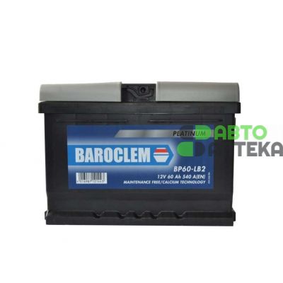 Автомобільний акумулятор Baroclem Platinum 6СТ-60Ah АзЕ 540A (EN) 560409054BA