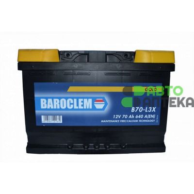 Автомобільний акумулятор Baroclem Gold 6СТ-70Ah АзЕ 640A (EN) 570144064BA