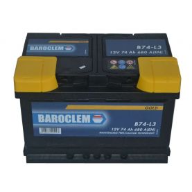 Автомобільний акумулятор Baroclem Gold 6СТ-74Ah АзЕ 680A (EN) 574104068BA