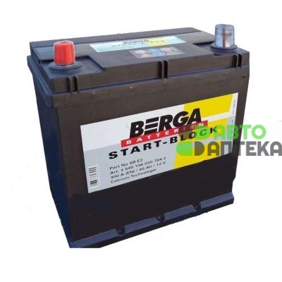 Автомобильный аккумулятор BERGA Start Block 6СТ-45Ah Аз ASIA 300A (EN) 545107030