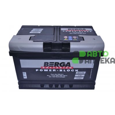 Автомобильный аккумулятор BERGA Power Block 6СТ-72Ah АзЕ 680A (EN) 572409068