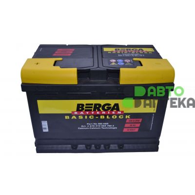 Автомобильный аккумулятор BERGA Basic Block 6СТ-70Ah Аз 640A (EN) 570410064 2017