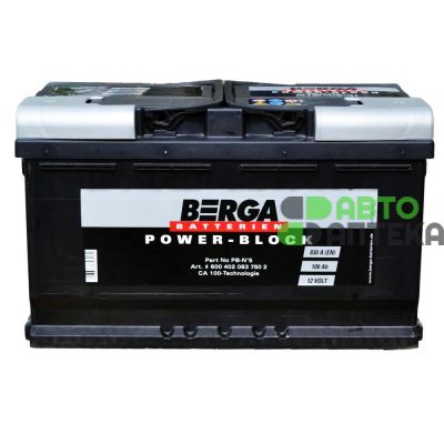 Автомобильный аккумулятор BERGA Power Block 6СТ-100Ah АзЕ 830A (EN) 600402083 2017