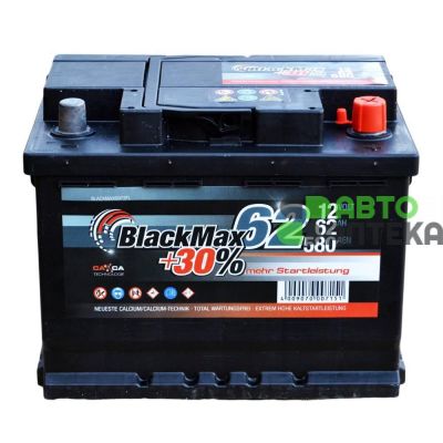 Автомобильный аккумулятор BlackMax 6СТ-62Ah АзЕ 580A (EN) B5005
